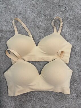 True Kind Seamless Nude Wireless Comfort Bra - Pack of 2 Size Large